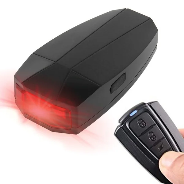 ODOMY USB Rechargeable Key Fob Controlled Bicycle Rear Light Cycling Anti-theft Alarm Warning Light