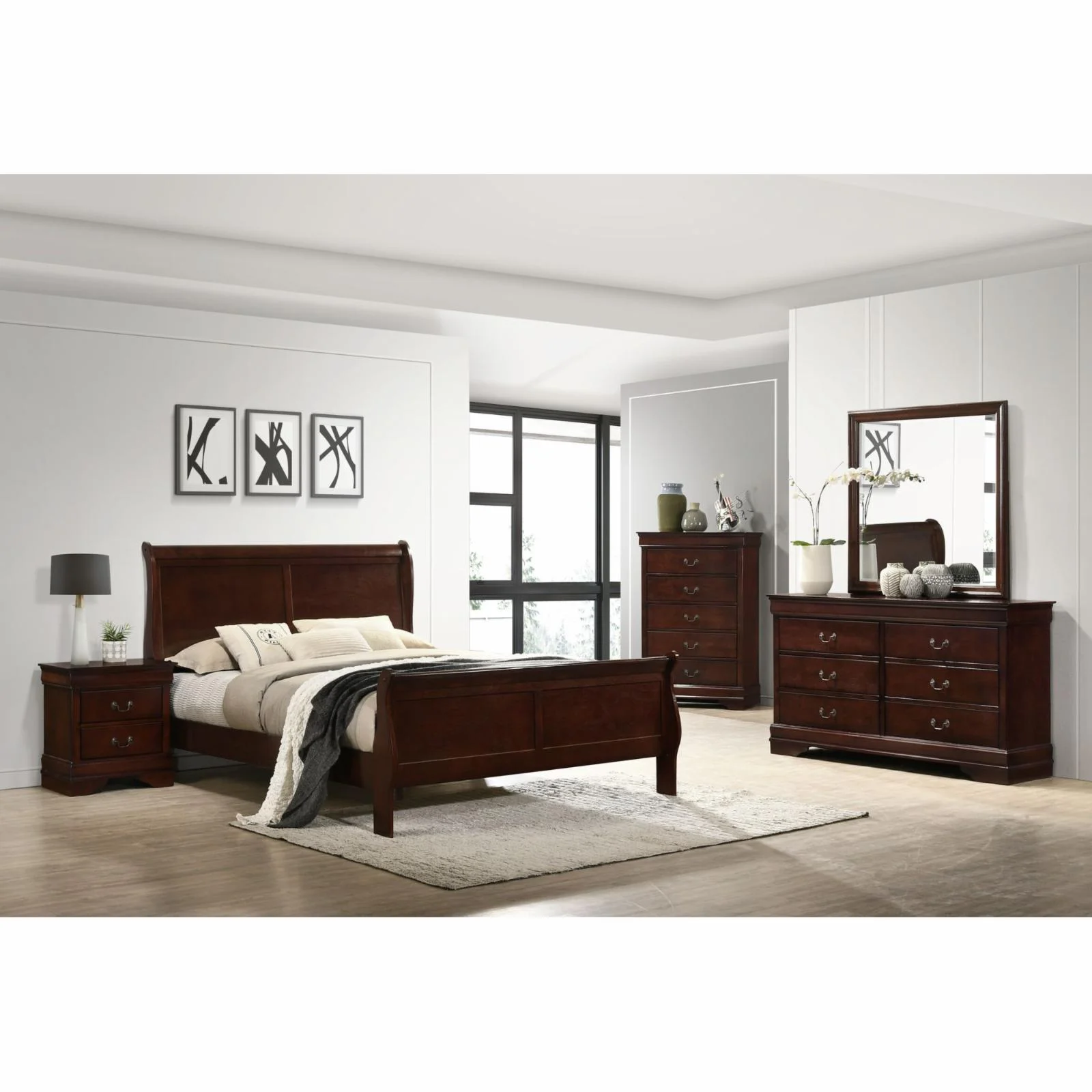 Picket House Furnishings Ellington Twin Panel Bed in Cherry