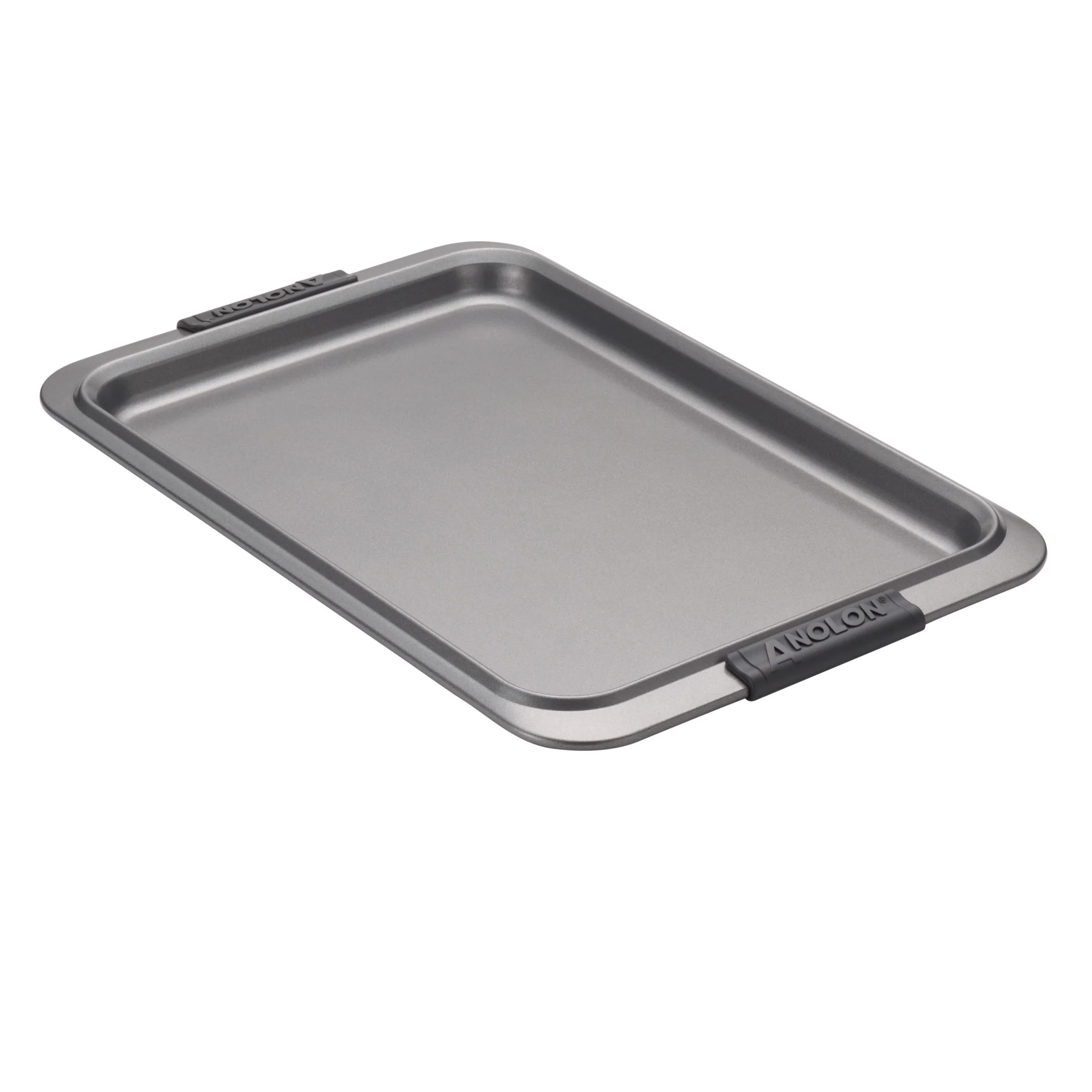 Anolon Advanced Bakeware Nonstick Cookie Sheet, 11-Inch x 17-Inch, Gray with Silicone Grips