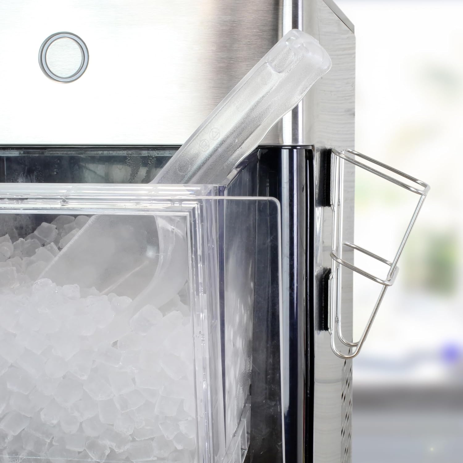 Darware Ice Maker Scoop w/Holder (2-Piece Set); Scooper Accessory for Counter Top Ice Makers and Machines