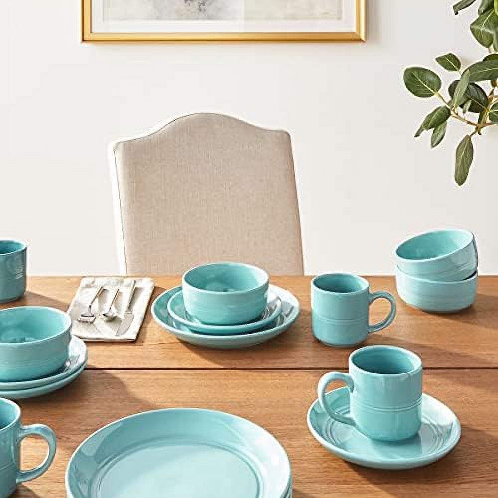 HK02665 Stoneware Ridge, 16Pcs, Blue