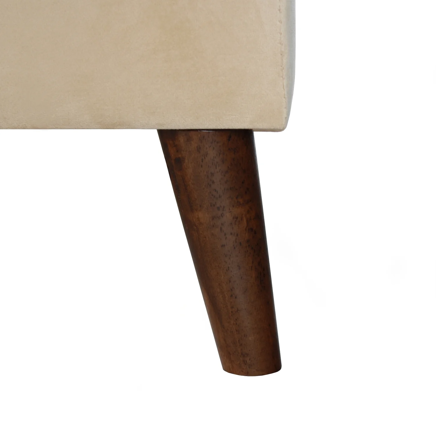 Better Home Products Roza Velvet Upholstered Queen Bed with Headboard Champaign