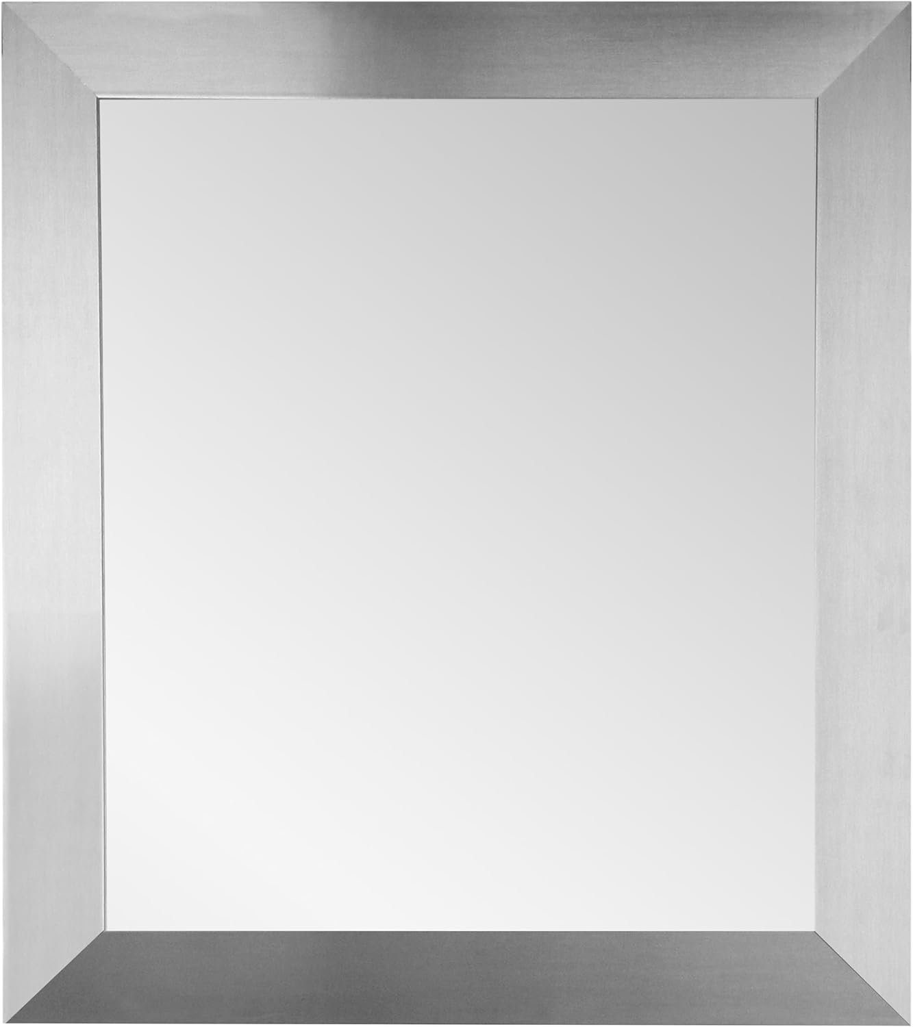 Silver Mirror For Bathroom, Silver Bathroom Vanity Mirror, Wall-Mount Mirror, Mirror For Dresser, Square Mirror Framed, Mirror For Bedroom, Silver Framed Wall Mirror, Vanity Mirror Silver, 32