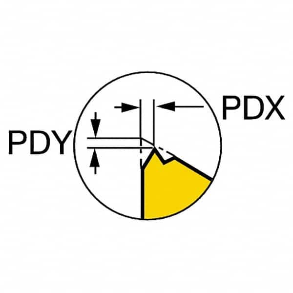 Sandvik Coromant 266 External Right Hand 8 NPT Laydown Threading Insert Grade 1125, TiCrAlN/TiAlN Coated Carbide, 9.525mm Inscribed Circle