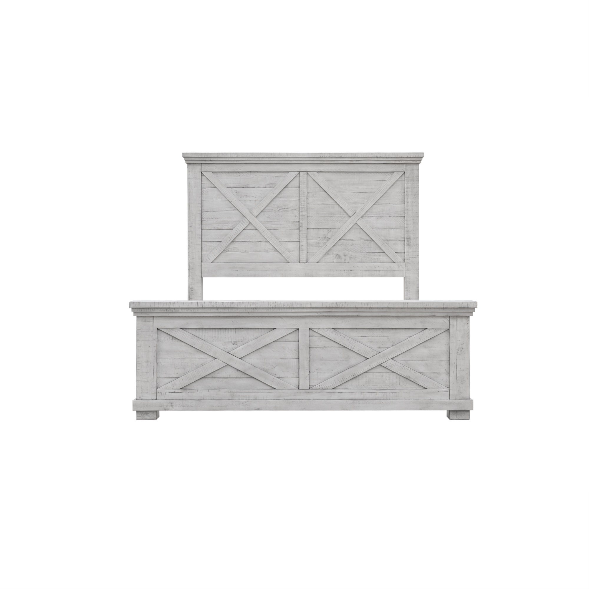 Sunset Trading Crossing Barn 5-Piece Wood Queen Bedroom Set in Distressed Gray