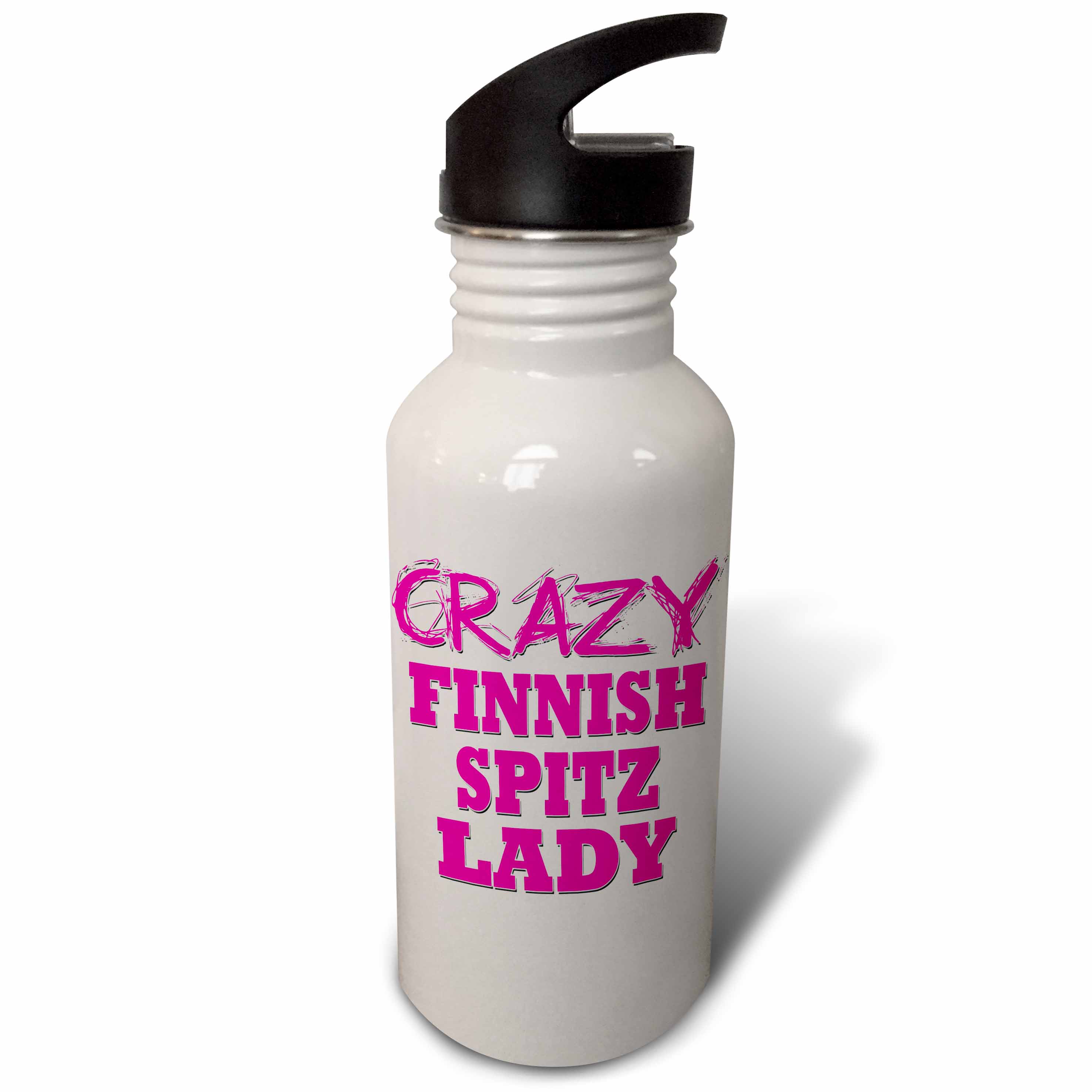 Crazy Finnish Spitz Lady 21 oz Sports Water Bottle wb-175046-1