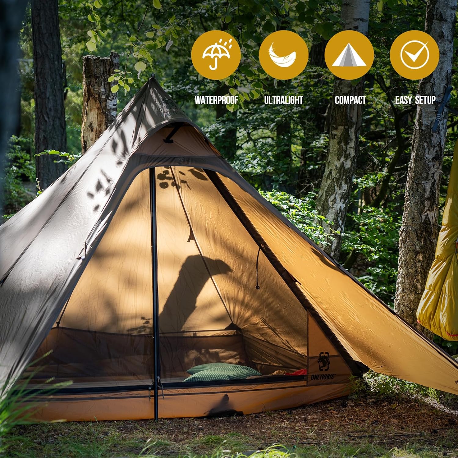 LIHONG Tent 1-2 Person, , 3 Season, Ideal for Camping Backpacking