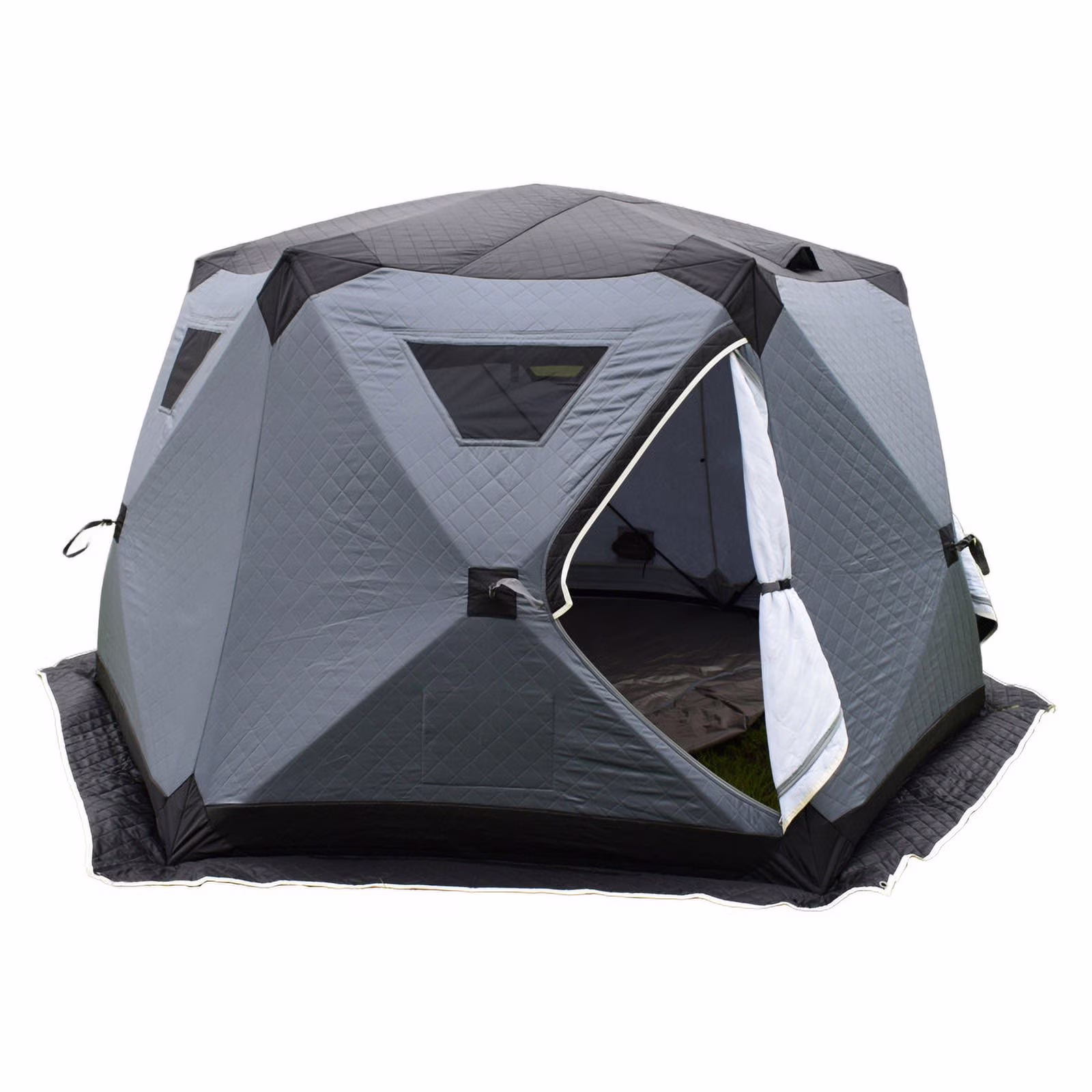 EZ Lite Fully Insulated Ice Fishing Tent, Sleeps 4-5 persons 10.8ft x 9.3ft x 5.9ft