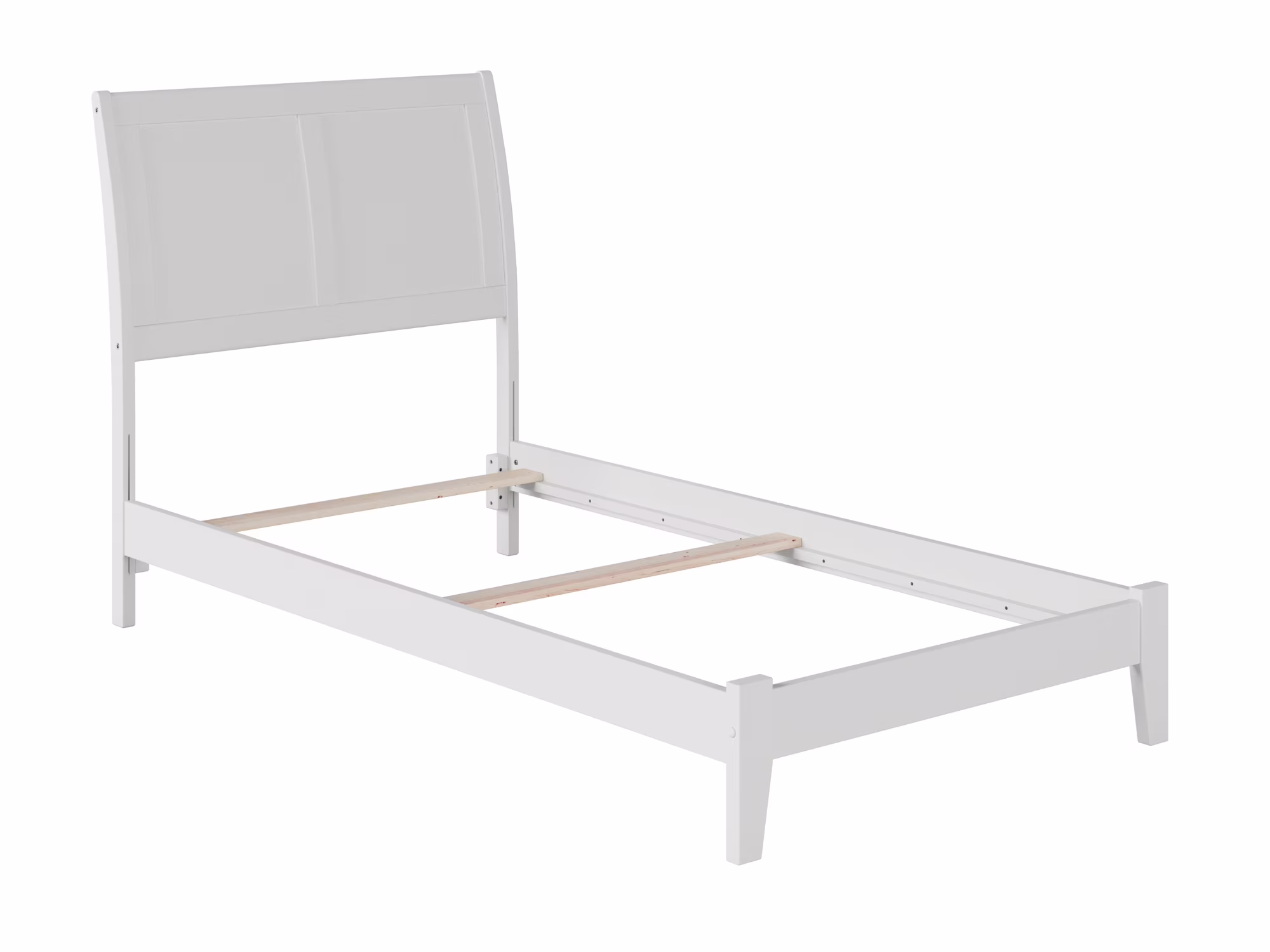 Portland Twin Traditional Bed in White