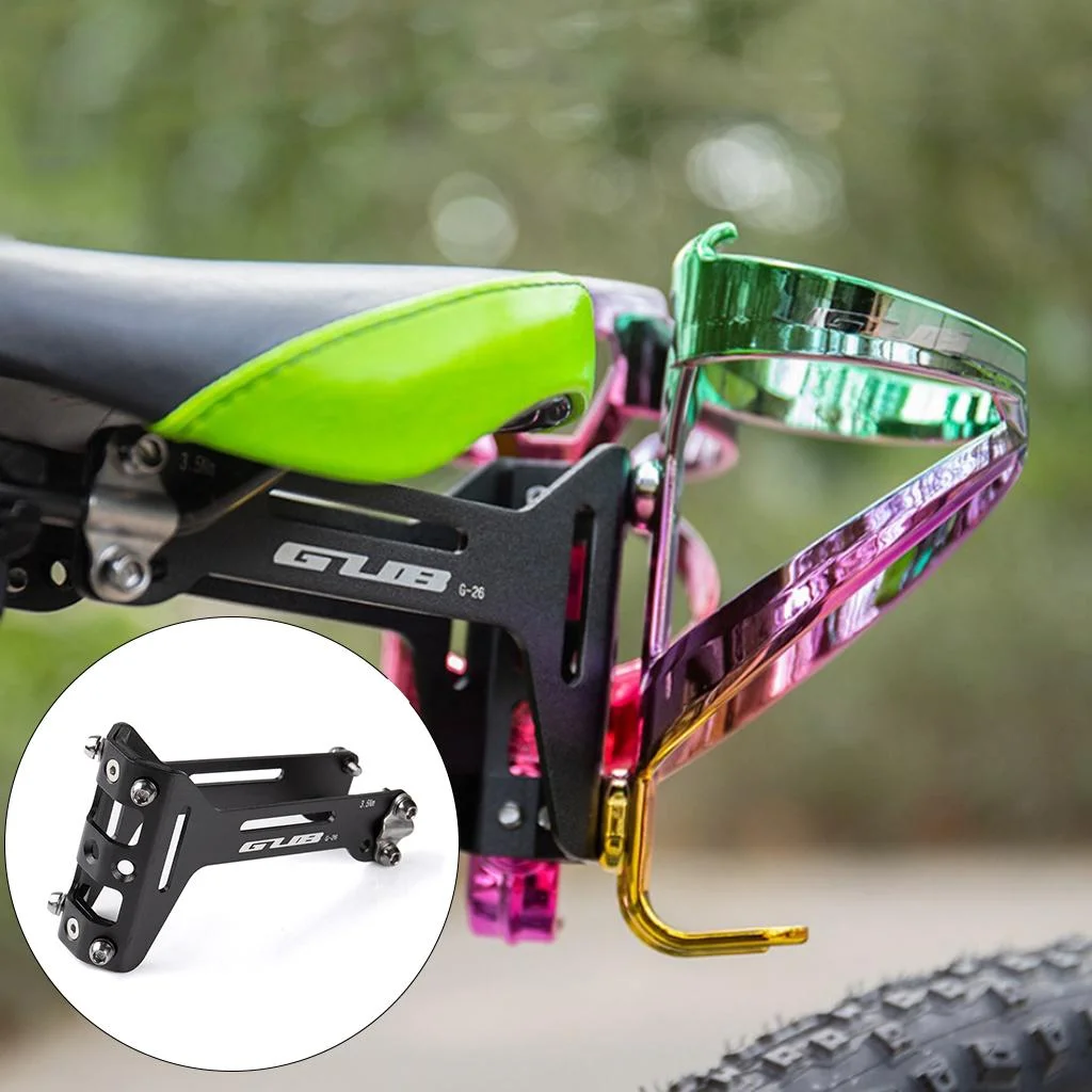 Bottle Holder Cage Extend Bracket Adapter, Double Kettle Water Bottle Extension Rack Holder Cage Adapter Mountain Road Seat