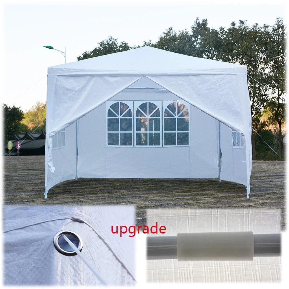 UBesGoo Canopy Wedding Tent with 3 Sidewalls Gazebo BBQ Pavilion Canopy (10' X 10')
