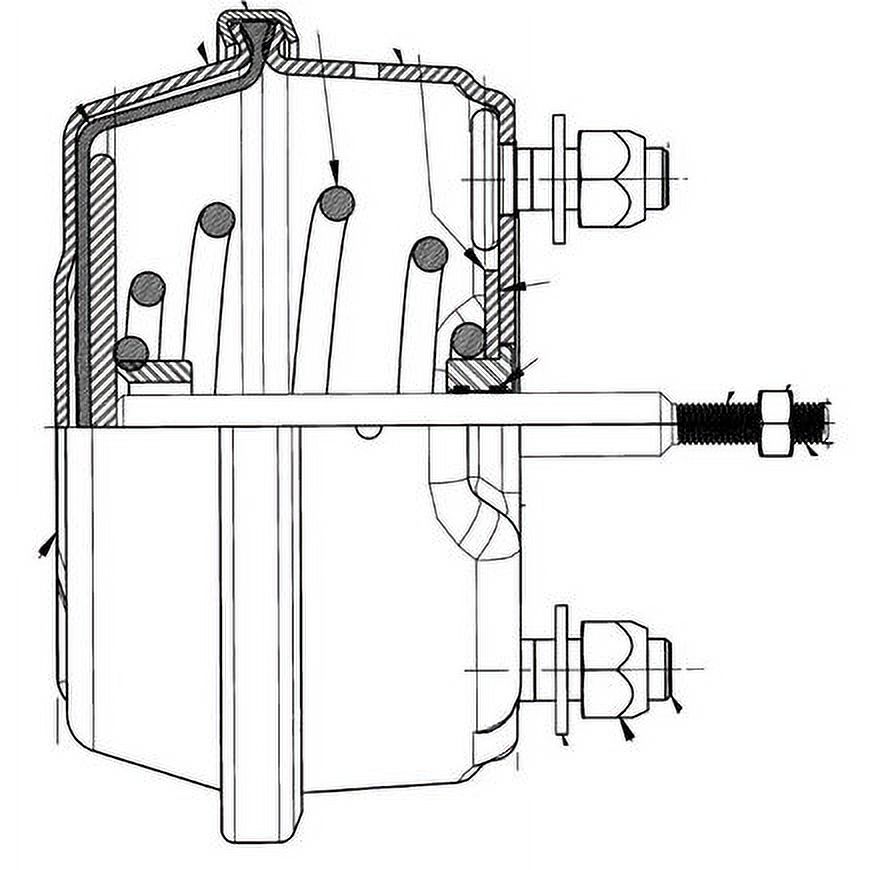 Haldex 130300001 Air Brake Chamber   Single Diaphragm, T30