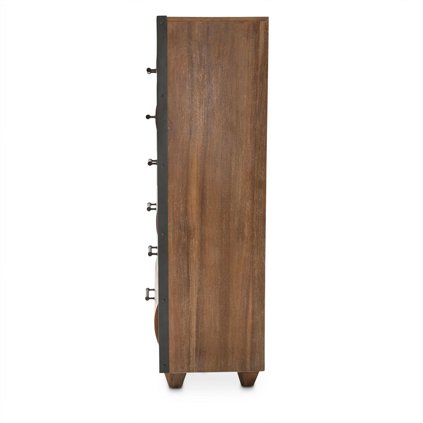 Michael Amini Brooklyn Walk 6-Drawer Wood Chest in Burnt Umber Brown