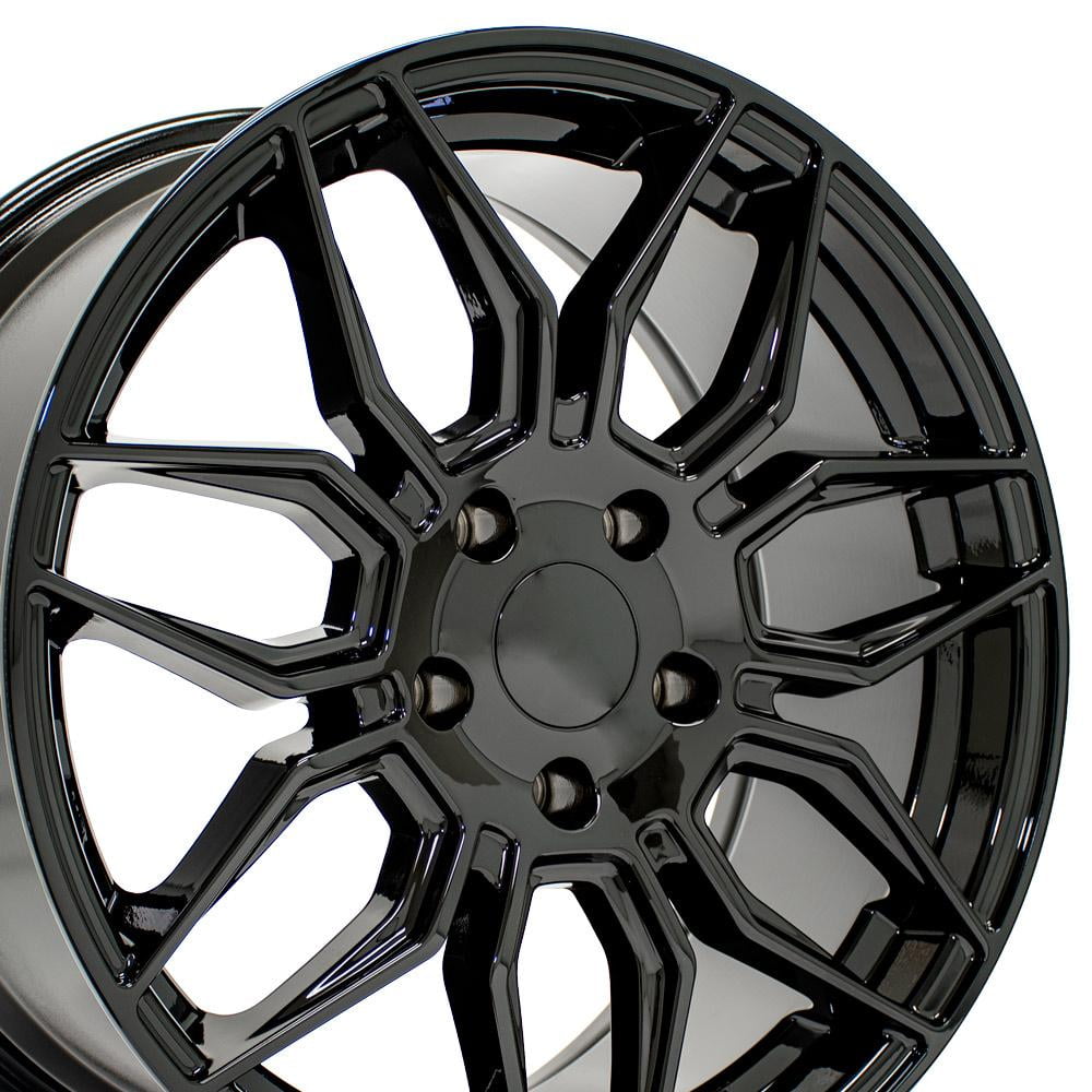 18 inch Replica Wheel Rim fits Chevrolet C7 Corvette - CV03C Black 18x8.5