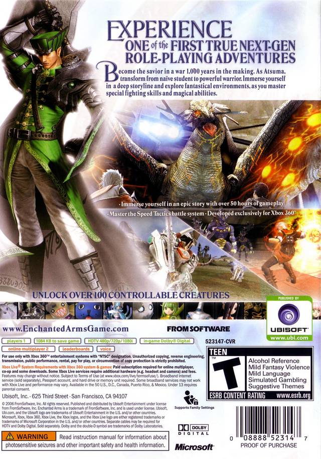 Enchanted Arms - Xbox 360 - with Exclusive Manga