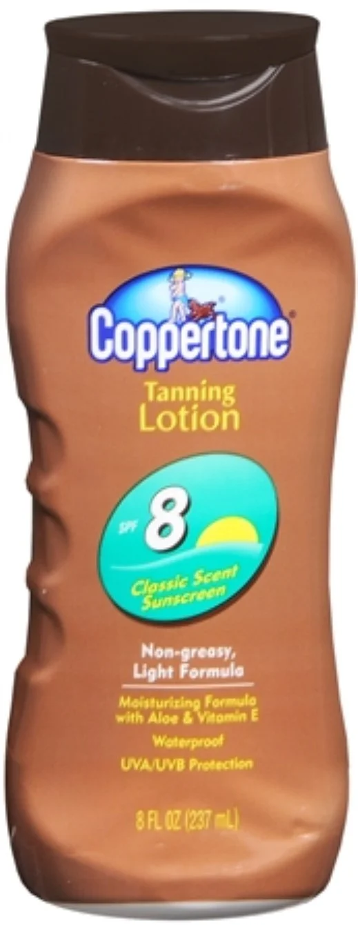Coppertone Sunscreen Lotion SPF 8 8 oz (Pack of 4)