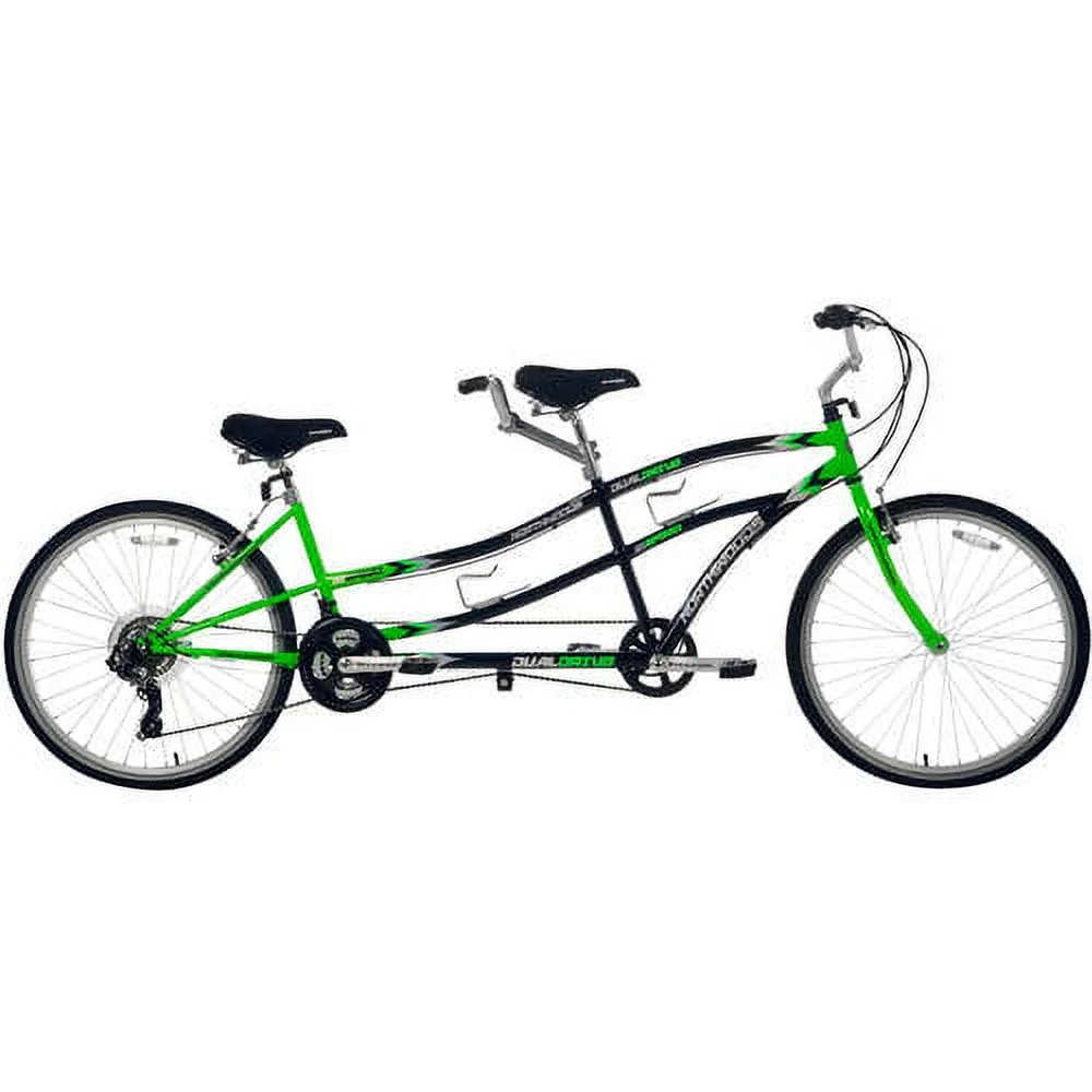 Kent Bicycles 26 In. North Woods 21-Speed Dual Drive Tandem Adult's Bike, Green, Black