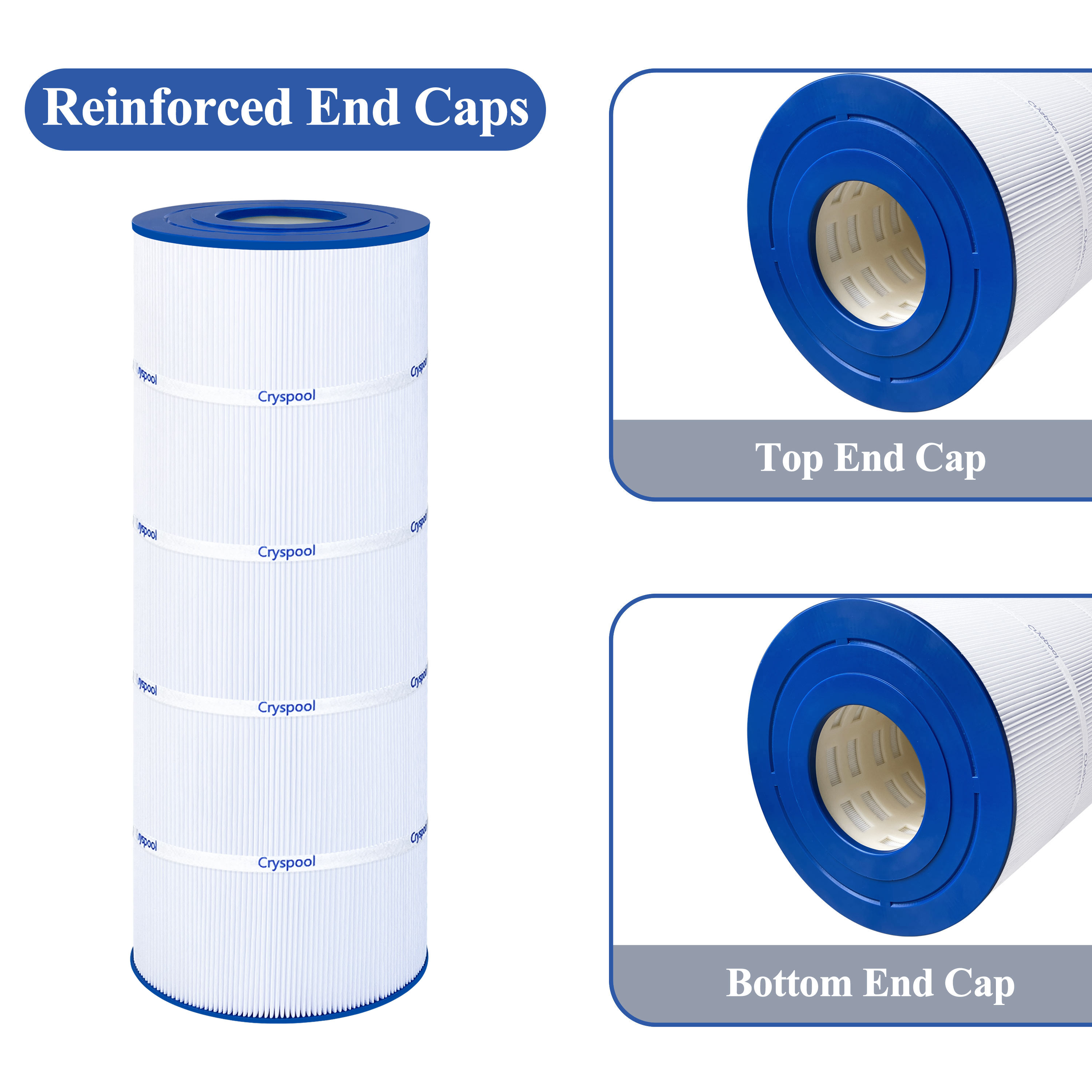 Cryspool Pool Filter Compatible with Hayward C1200, CX1200RE, PA120, Unicel C-8412, Filbur FC-1293, Waterway Clearwater II, Pro Clean 125,120 Sq. Ft, 2 Pack