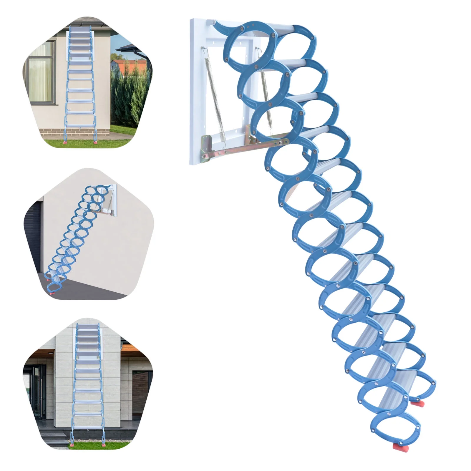 Attic Ladder Loft Stairs Steps Ladder Folding Pull Down Stairs 12.5ft Height