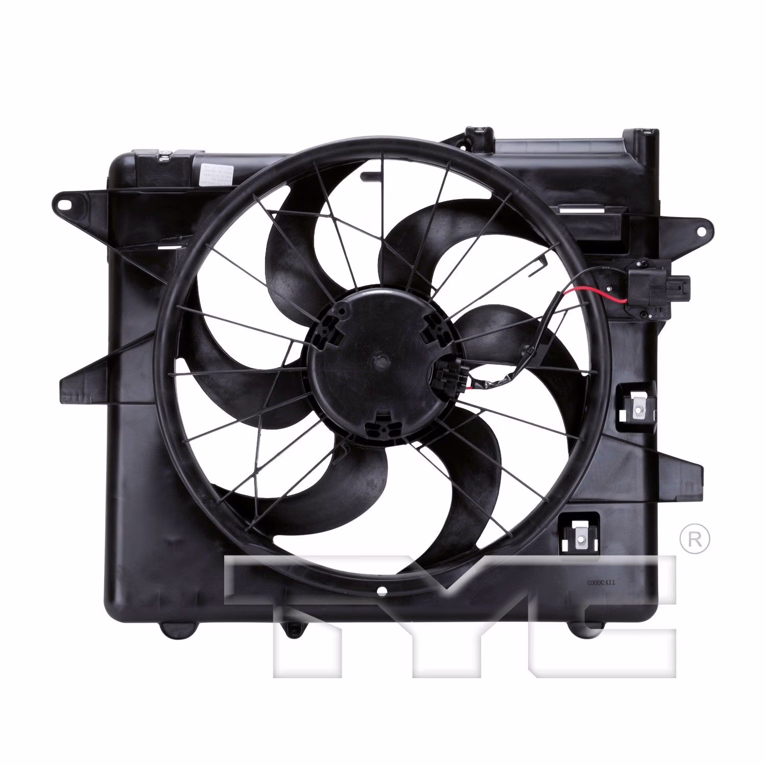 TYC 621070 Dual Radiator and Condenser Fan Assembly For 05-14 Ford Mustang
