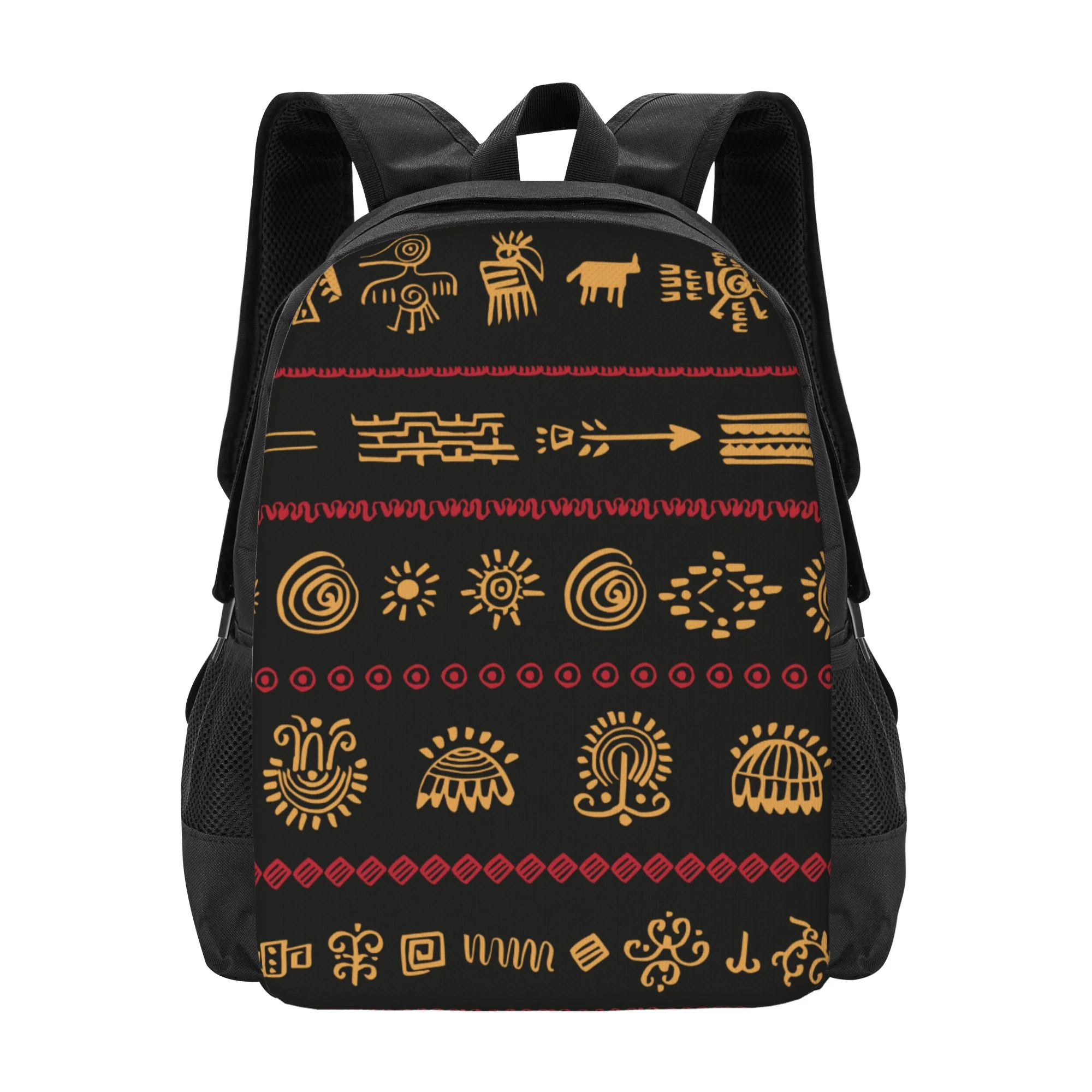 DouZhe Lightweight Backpack, Boho Ethnic Tribal Elements Prints Travel Outdoor Hiking Bag School Bookbag Casual Daypack Backpacks for Women Men