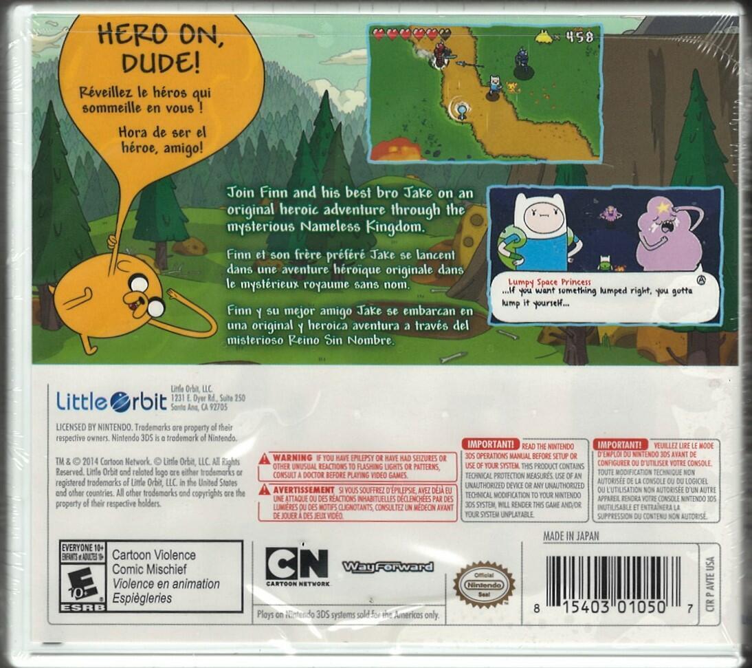 Adventure Time: The Secret of the Nameless Kingdom 3DS (Brand New Factory Sealed-815403010507