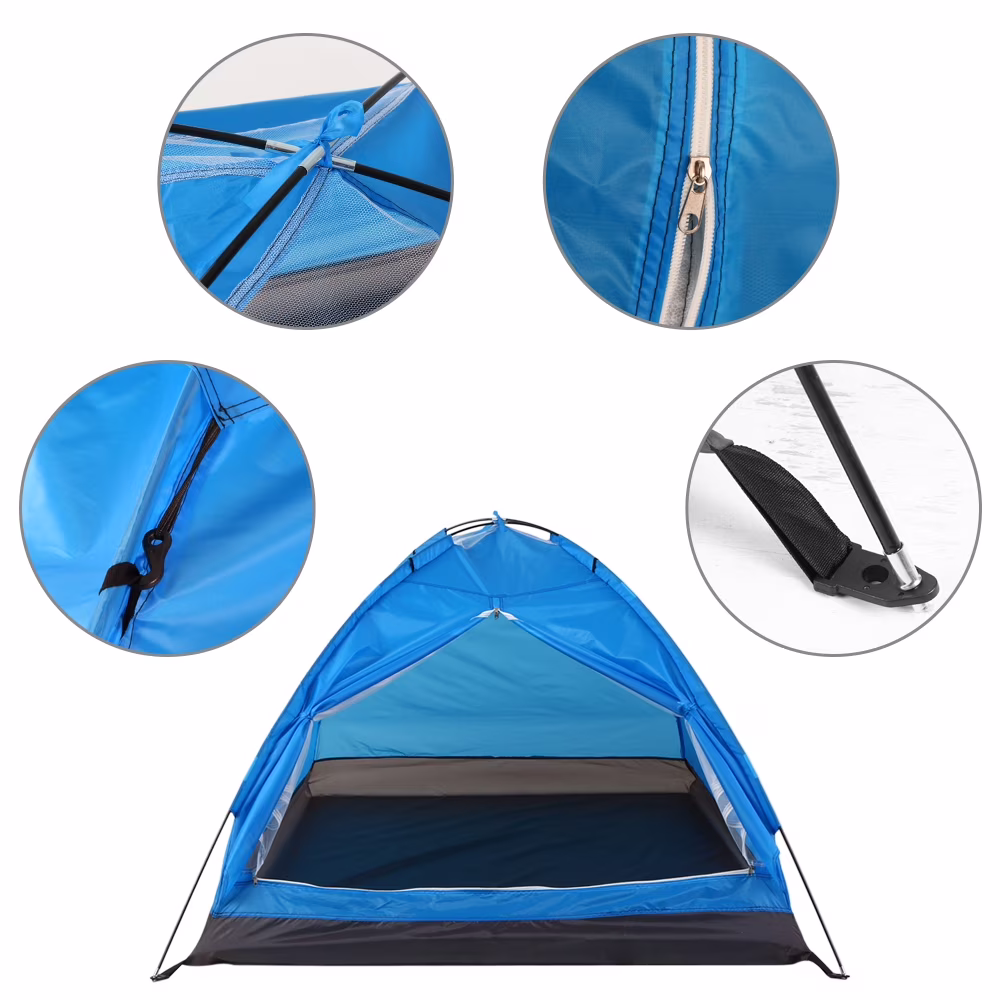 MIXFEER Camping Tent for 2 Person Single Layer Outdoor Portable Beach Tent