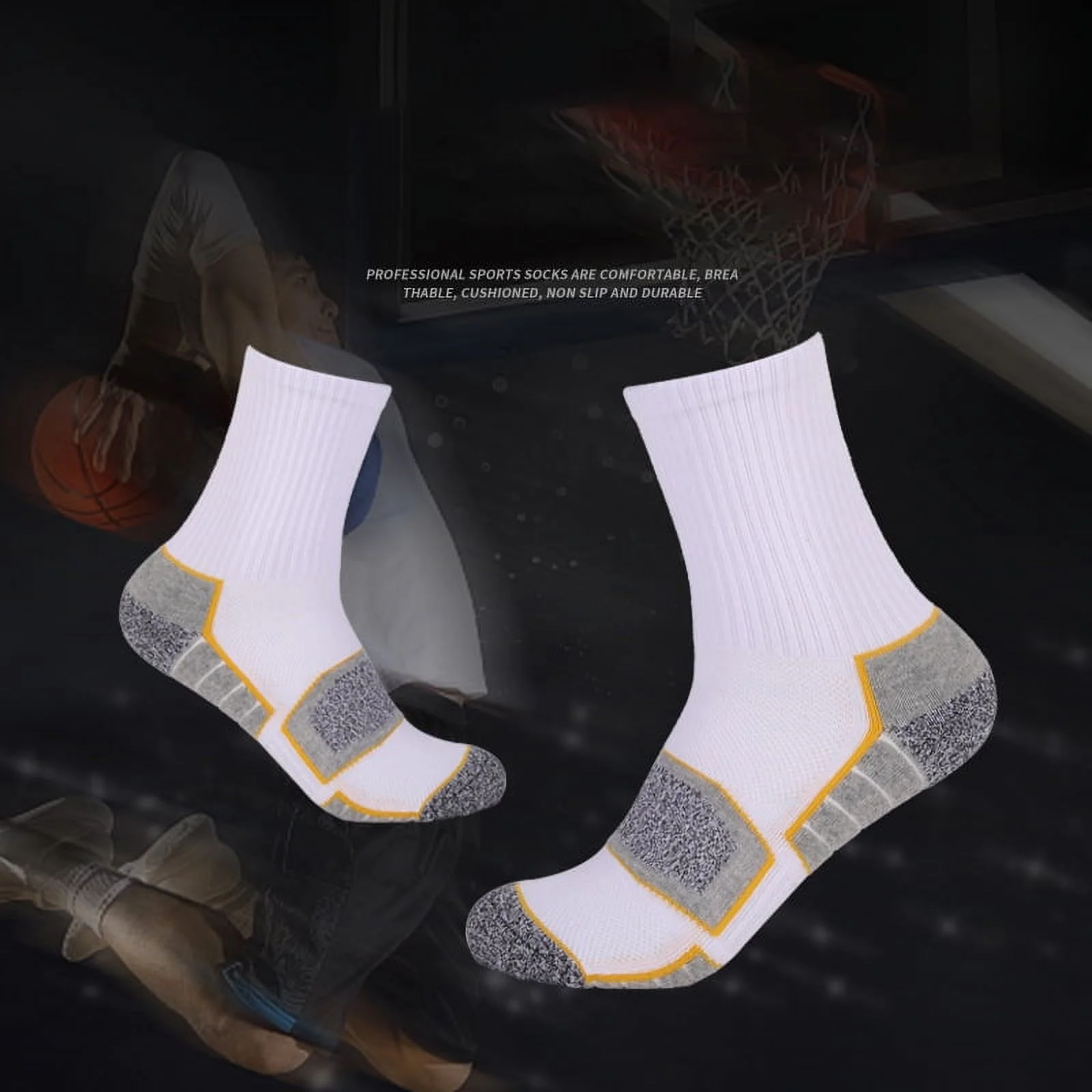 Men's 2 Pairs of Hiking Socks, Winter Travel Outdoor Running, Hiking Padded Boat Socks, Moisture Wicking Sweat Without Odor, Size 10-13