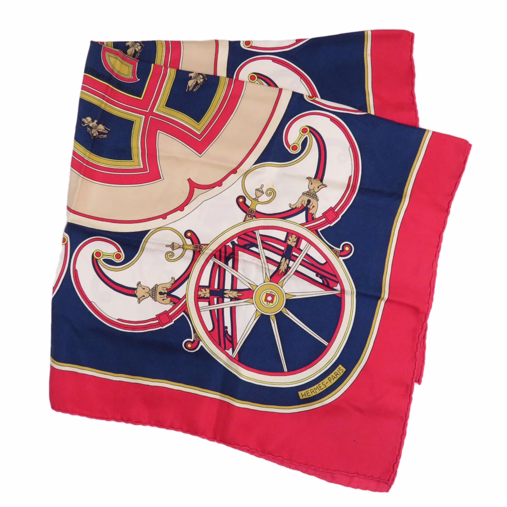 Pre-Owned Hermes Carre 90 Washington S Carriage Scarf Muffler Silk Women's HERMES (Good)