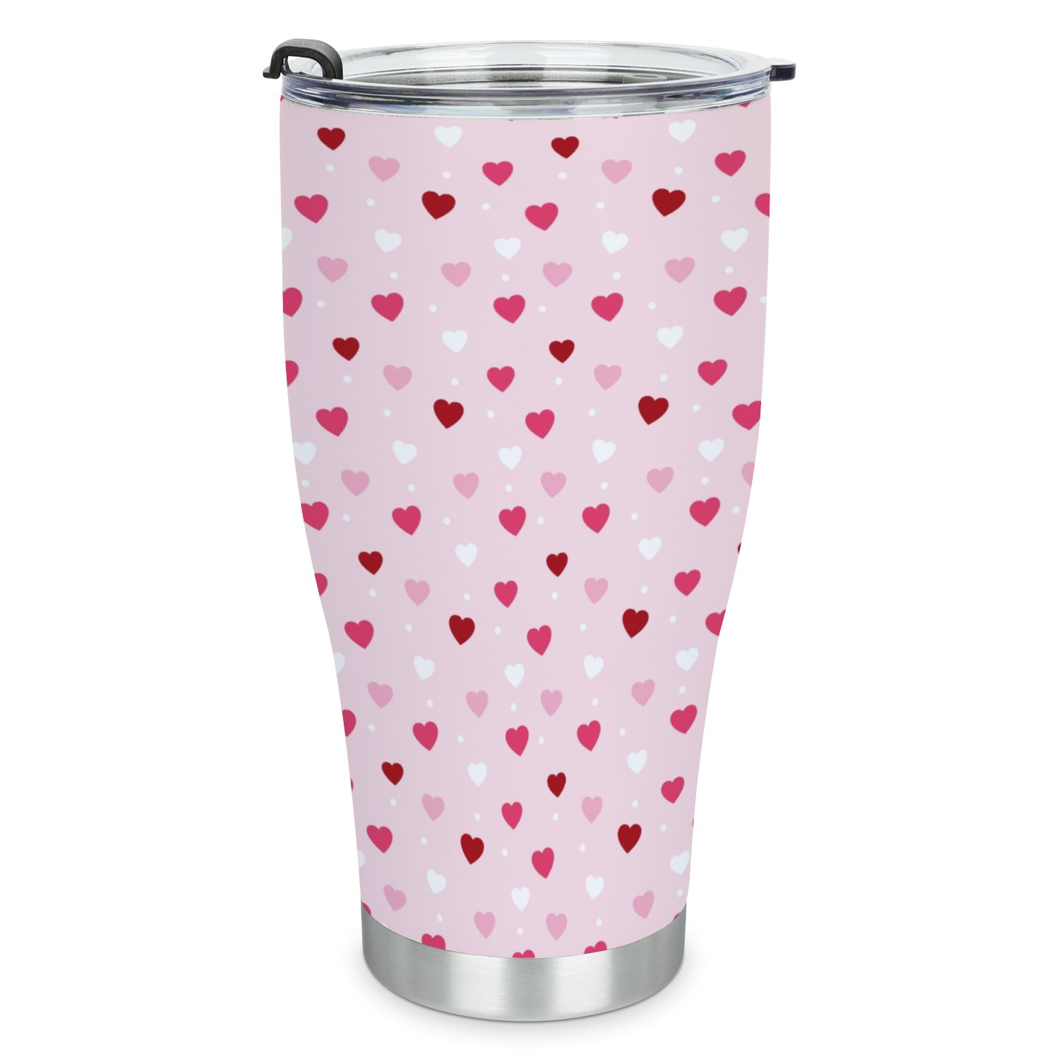 Hidove Stainless Steel Tumbler, Little Hearts 30oz Leak Proof & Stainless Steel Bottle for Hot & Cold Drinks - Coffee Travel Mug, Water Metal Canteen, Thermal Cup