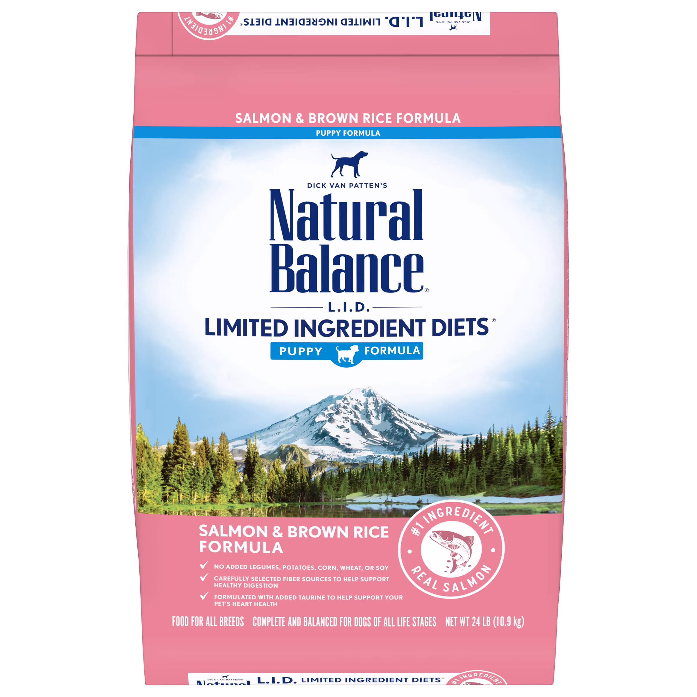 Natural Balance L.I.D. Limited Ingredient Diets Dry Dog Food, 24 Pounds, Salmon & Brown Rice Puppy Formula