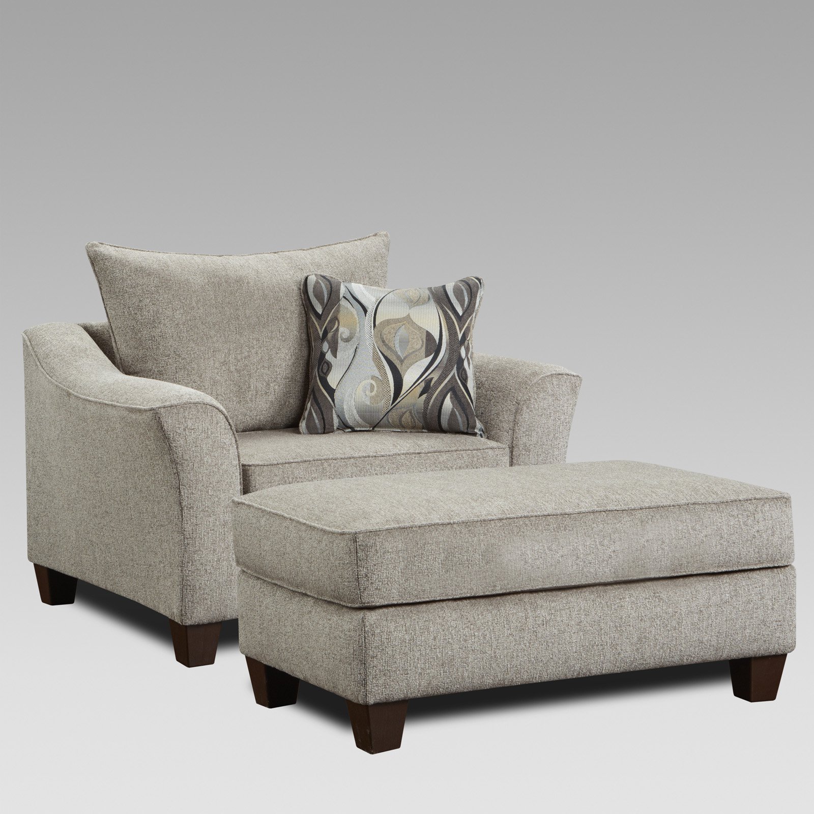 Roundhill Furniture Camero Fabric Pillowback Accent Chair