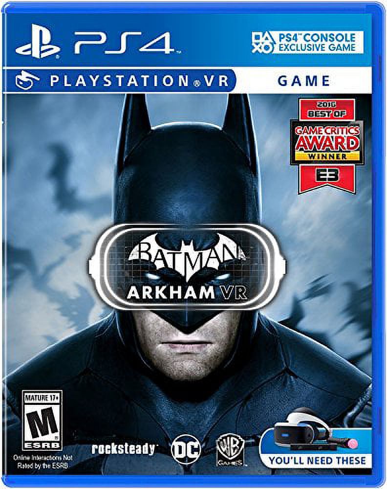 Sony PlayStation VR Batman Starter Bundle 4 items: VR,motion, camera and vr game disc- batman Arkham VR - PlayStation4