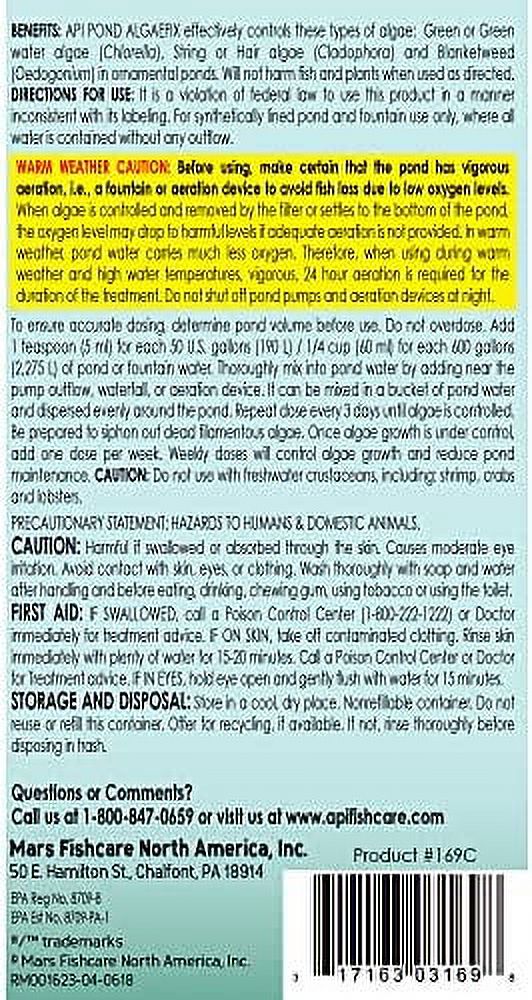 API POND ALGAEFIX Algae Control 1-Gallon Bottle