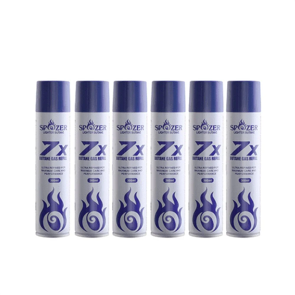 Spozer Butane Lighter Gas Fuel Refill 12 Can Refined 300ML 10.14oz Cartridges