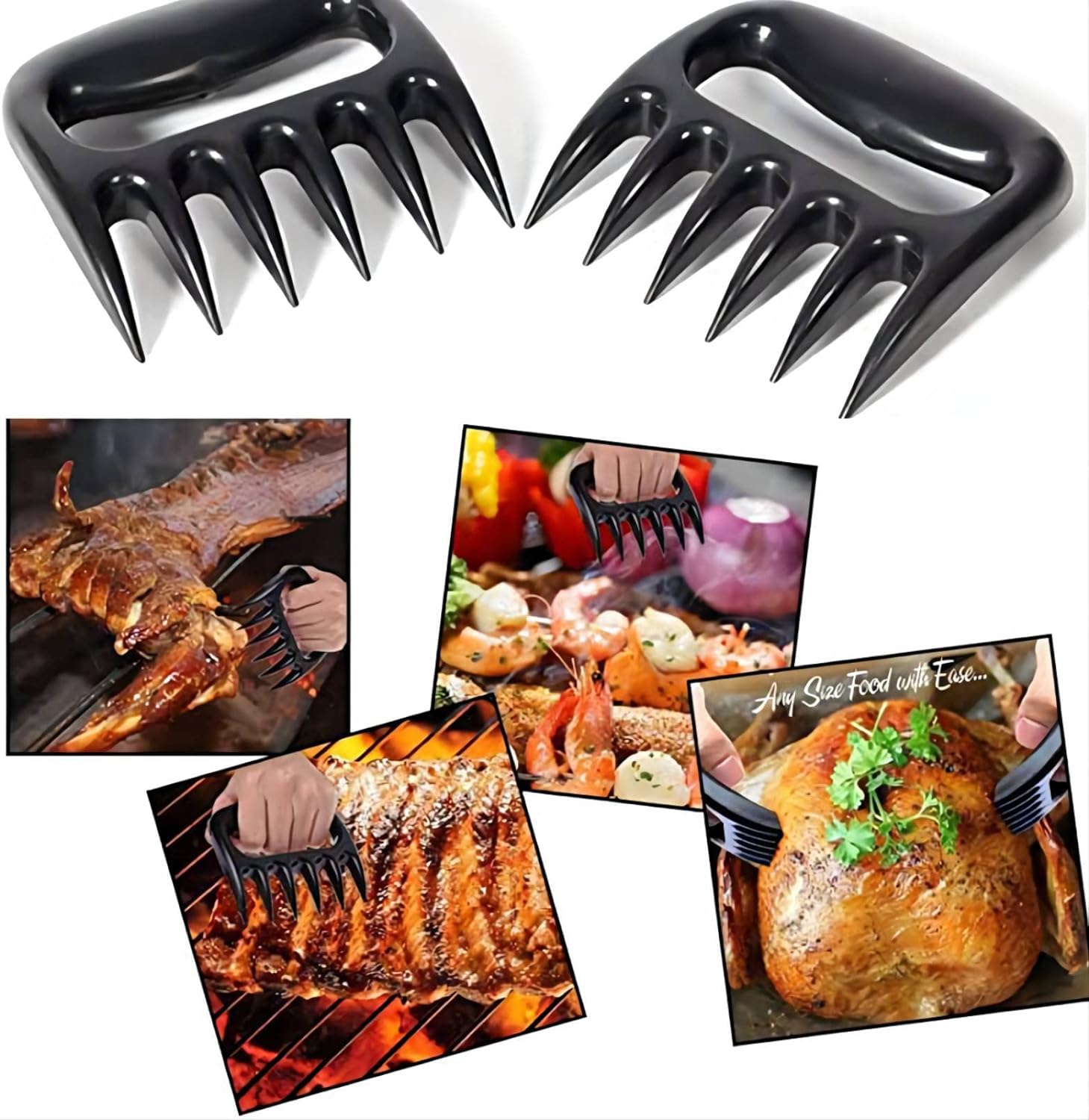 Fsadwnn Chicken Shredder, Meat Shredder Shred Machine,3PCS Meat Grinder with Meat Claws,Meat Shredder Tool with Handles for Pulled Pork, Beef and Chicken