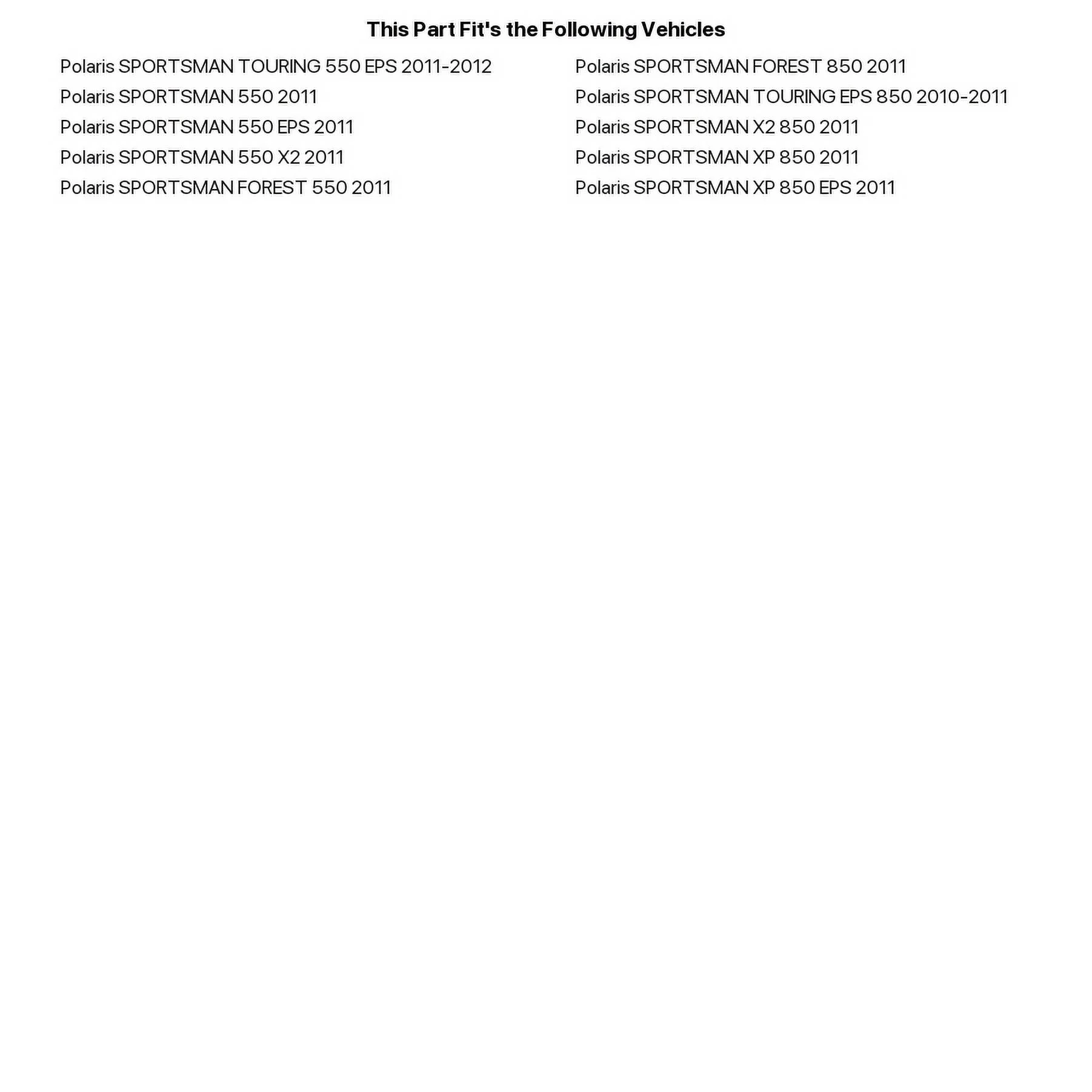 All Balls Racing Rear Independent Suspension Kit For Polaris Sportsman 550 11