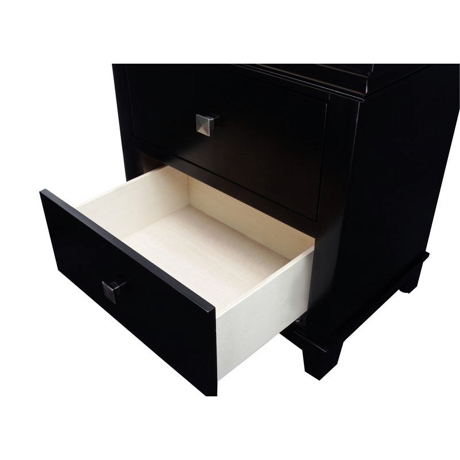 FOA Brighton 3pc Espresso Solid Wood Bedroom Set - Queen + 2 Nightstands