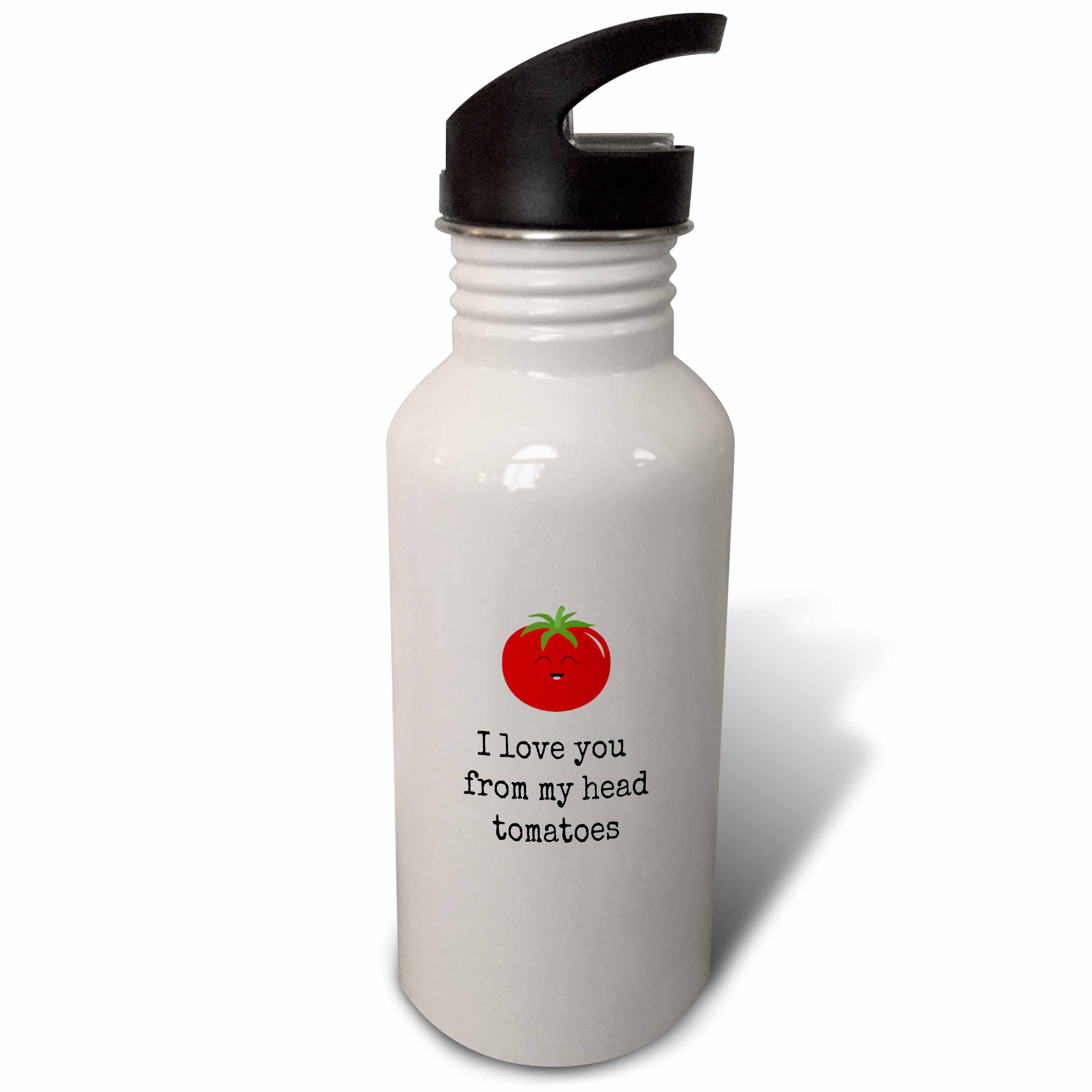 Image of I Love You From My Head Tomatoes Flip Straw 21oz Water Bottle wb-308631-2
