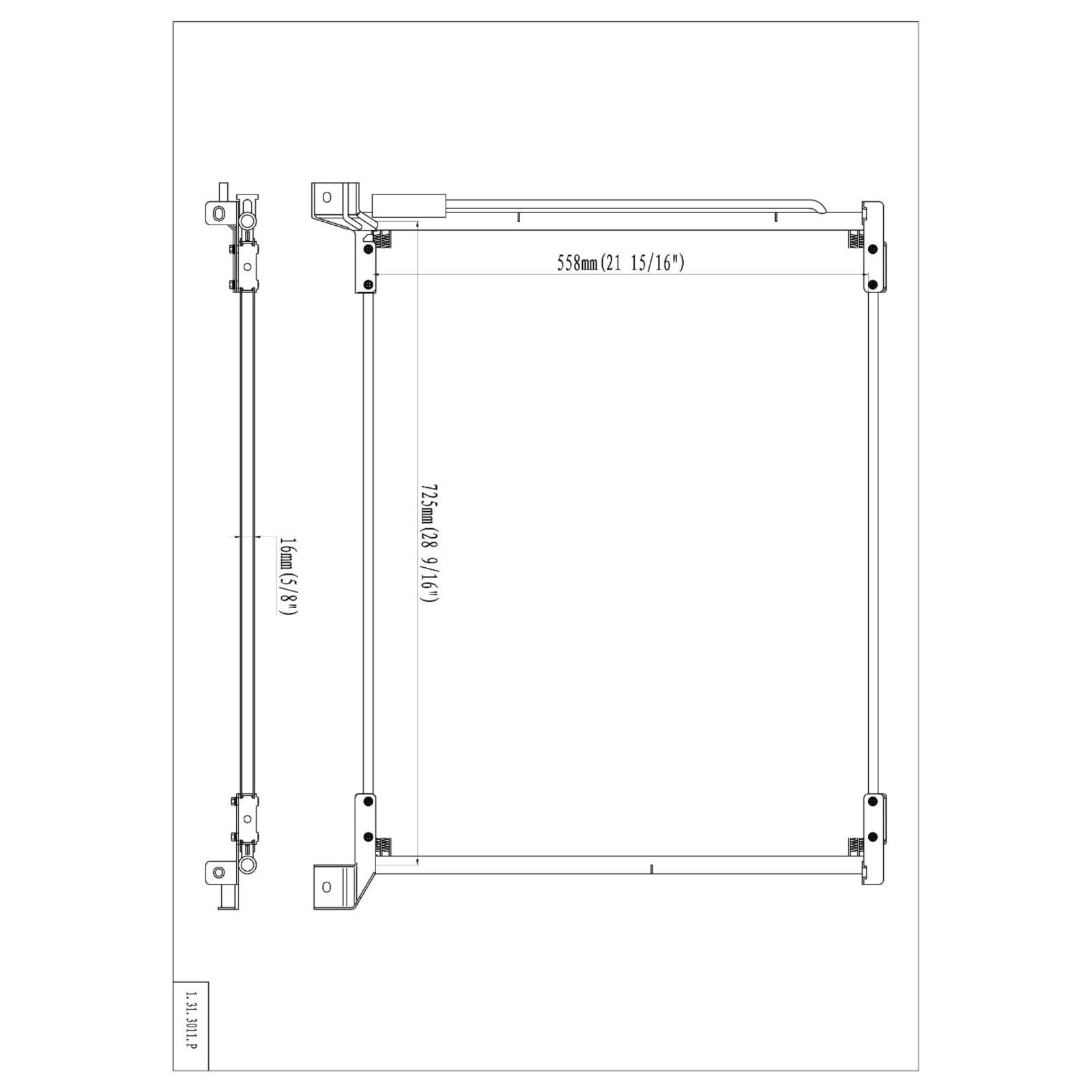 Geelife All Aluminum Condenser 1 Row For E350 Club Wagon E350 E450 Super Duty 6.0L