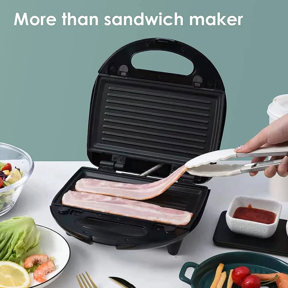 Meterk Breakfast Maker Standard 110V Household Stainless Steel Sandwich Multifunctional Waffle Heating Electric Baking Pan Steak Panini Bread Maker