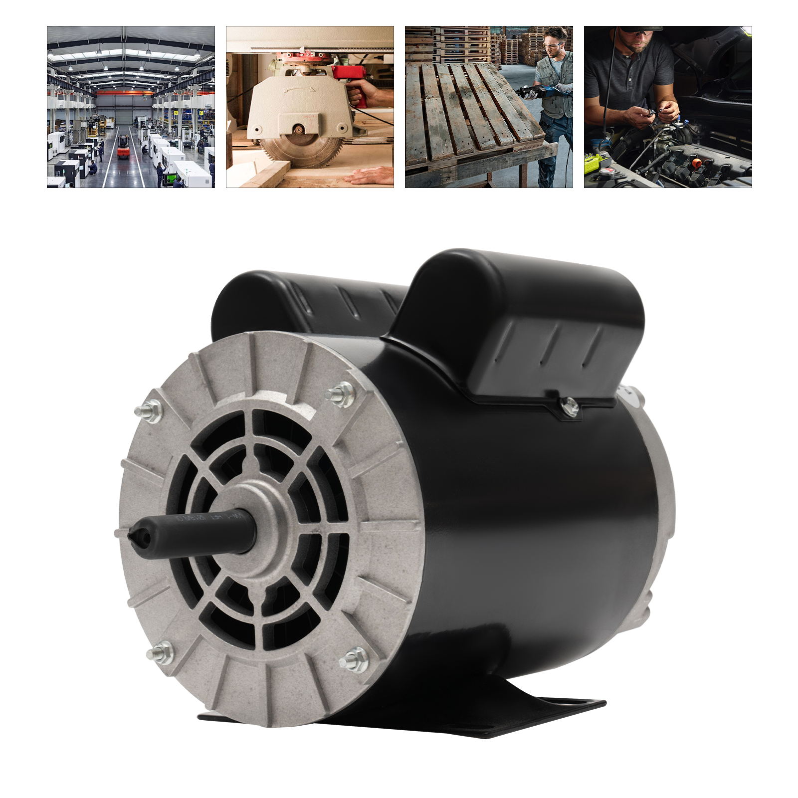 Wuzstar 3 HP Air Compressor Electric Motor for Air Compressor General Equipment, 3450 RPM 60 Hz