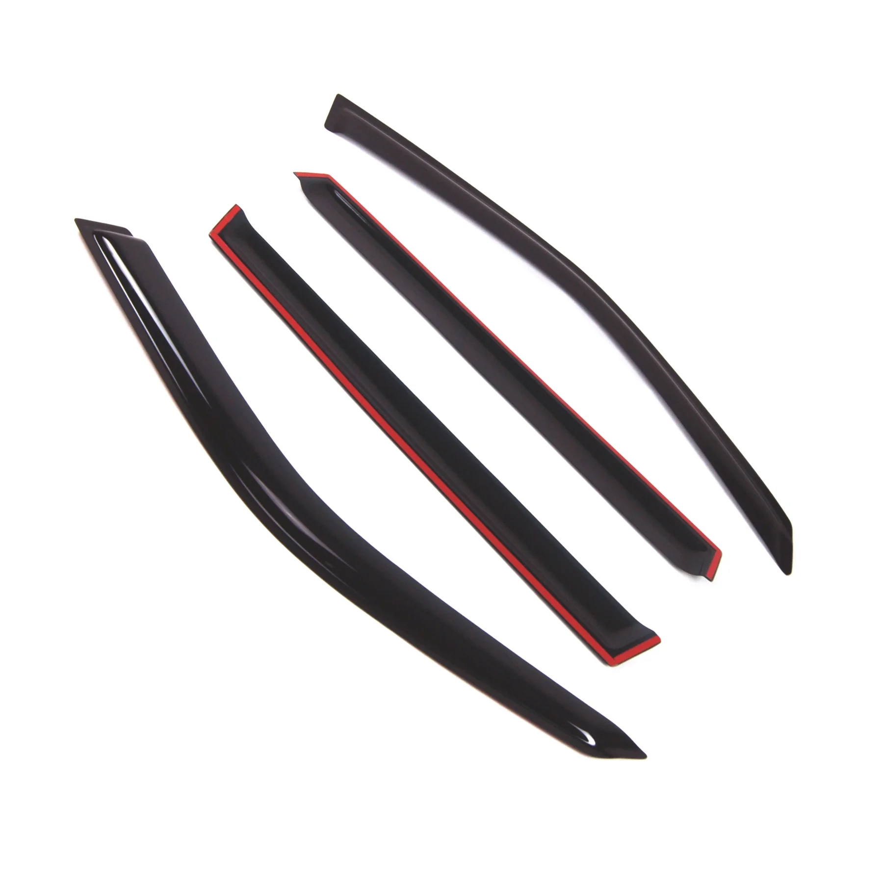 TuningPros Outside Mount Window Visor Deflector Smoke Tinted 4 Pcs Set For 2003-2010 BMW X3
