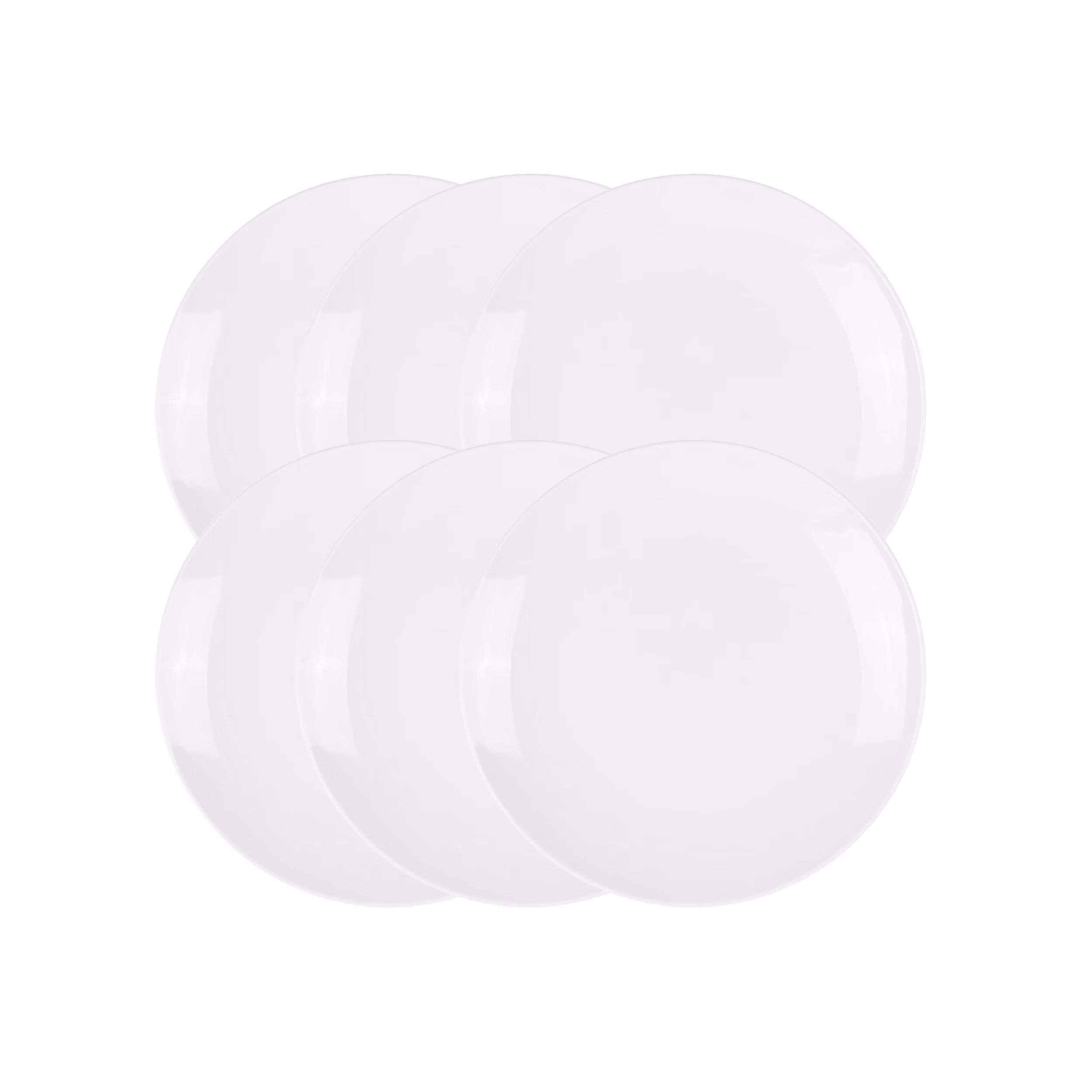 Our Table Simply White Porcelain 7.5 Inch Caterer Salad Plates Set of 6