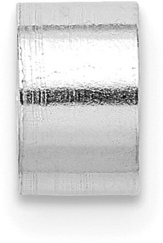 14k White Gold 3.75mm Round Open Back Tube Bezel w/ Stone Seat Setting