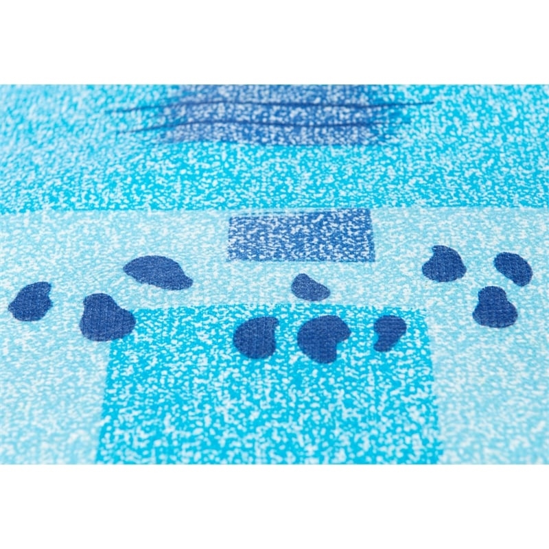 Kingfisher Lane Transitional Metal Folding Bed with Four Casters in Blue