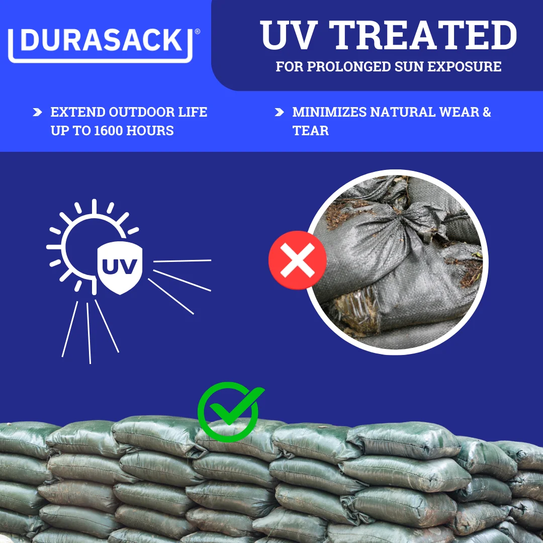 DURASACK Heavy Duty Sand Bags with Tie Strings (Bundle of 50) - 14