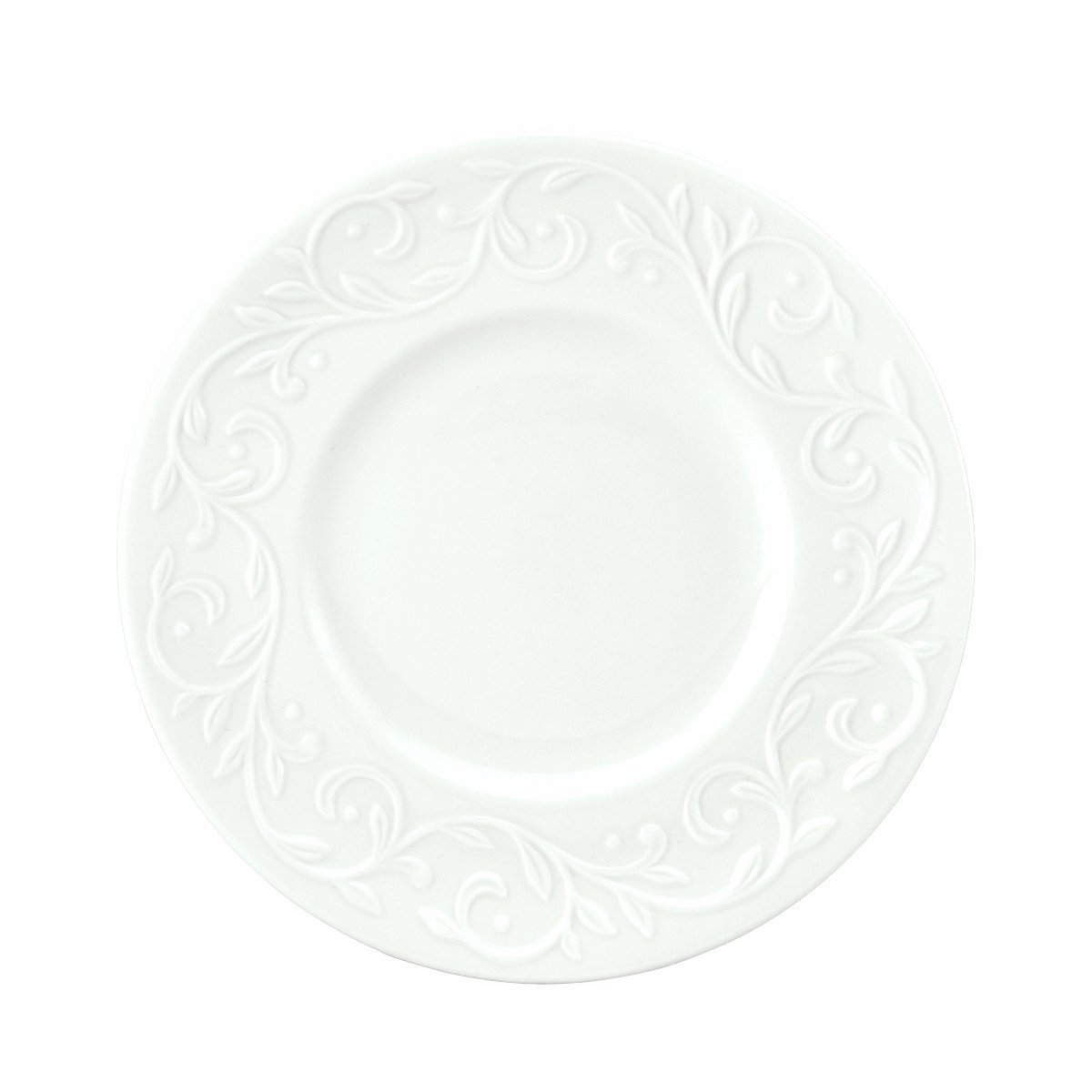 Lenox Opal Innocence Carved White Porcelain Dessert Plate, Set of 4