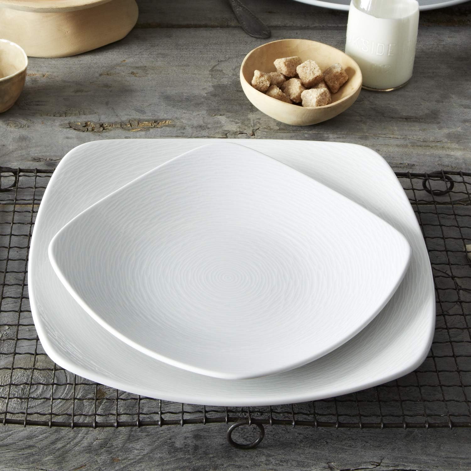 Swirl Dinner Plate - Square, 11