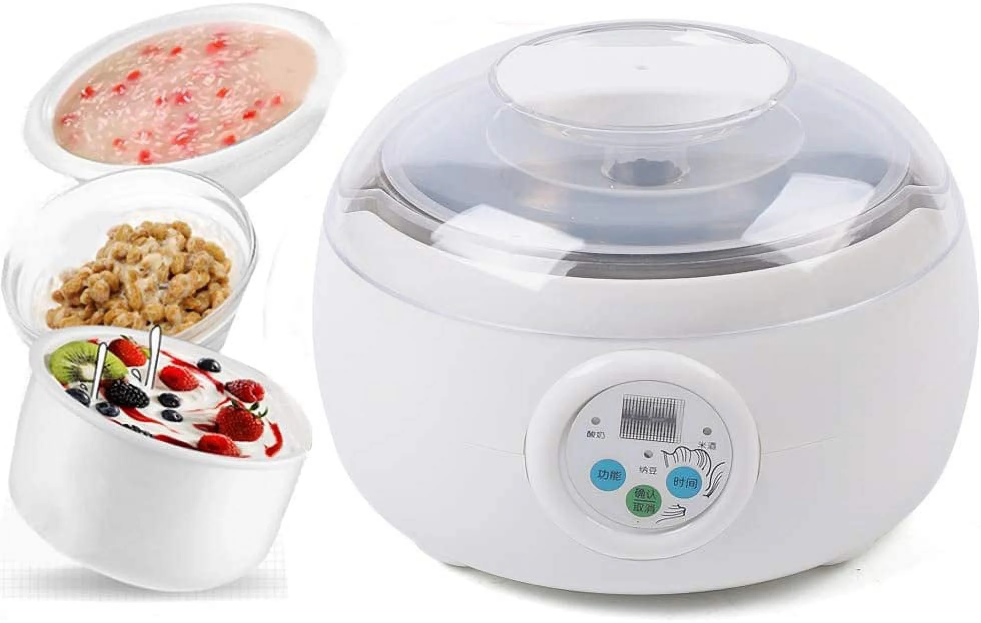 DENEST 1.5L Multi-Function Household Automatic Yogurt Natto Machine Stainless Steel White